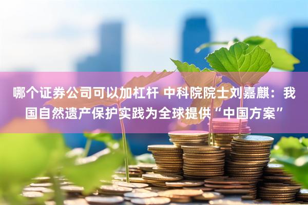 哪个证券公司可以加杠杆 中科院院士刘嘉麒：我国自然遗产保护实践为全球提供“中国方案”